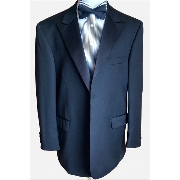 PRONTO UOMO COUTURE Black Wool Tuxedo Size 44S - Picture 1 of 16